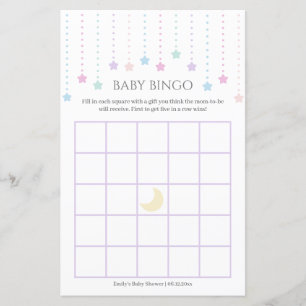 Schattige Twinkle Little Stars Baby shower Bingo s