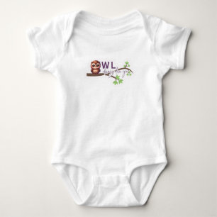 Schattige Uil Design Bodysuit voor Baby