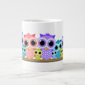 schattige uil extra grote beker (Voorkant)