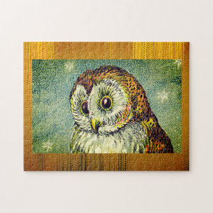 schattige uil illustratie legpuzzel