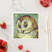 schattige uil illustratie servet (Insitu)