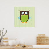 Schattige Uil Poster (Keuken)