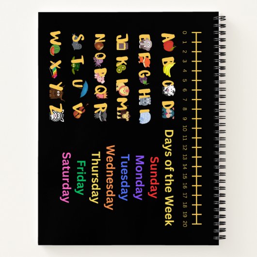 Schattige Uil Waterverf Stijl Naam School Jaar Notitieboek (Achterkant)