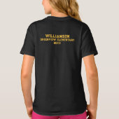 Schattige Uil Waterverf Stijl Naam School Jaar op T-shirt (Achterkant)