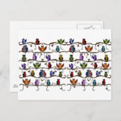 schattige uilen briefkaart (Voorkant / Achterkant)