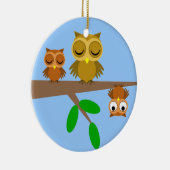schattige uilen keramisch ornament (Rechts)