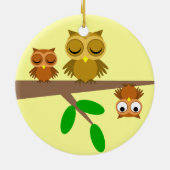 schattige uilen keramisch ornament (Achterkant)