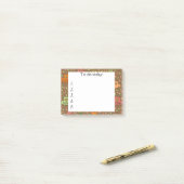 Schattige uilen op bruine Post It-notitie Post-it® Notes (Op bureau)