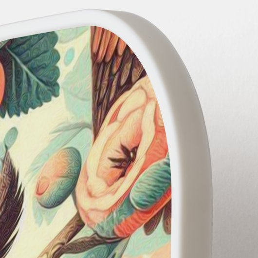  Schattige uilenpatroon Pickleball Paddle (Links Detail)