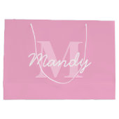 Schattige uitziende cursieve naam & monogram | Roz Groot Cadeauzakje (Achterkant)