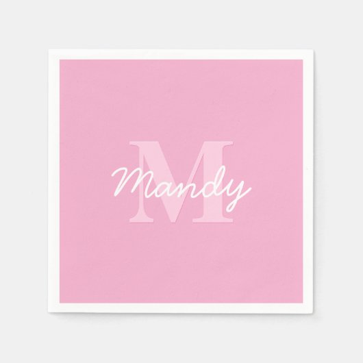 Schattige uitziende cursieve naam & monogram | Roz Servet (Voorkant)