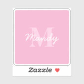 Schattige uitziende cursieve naam & monogram | Roz Sticker (Vel)