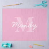 Schattige uitziende cursieve naam & monogram | Roz Tissuepapier (Craft)