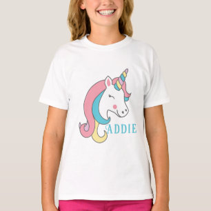 Schattige Unicorn aangepast ontwerp T-shirt
