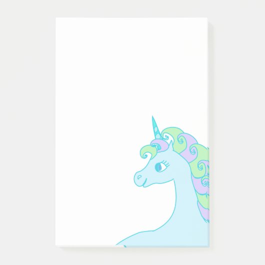 schattige unicorn Post-It Notes (Voorkant)