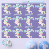 Schattige Unicorns, regenbogen, plakboekpapier Flyer (Enkel)