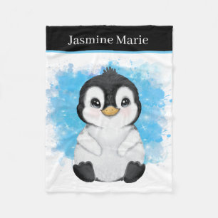 schattige unisex baby pinguïn fleece deken