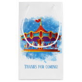 schattige unisex kinder carrousel voegt tekst toe klein cadeauzakje (Achterkant)