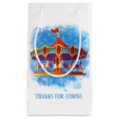 schattige unisex kinder carrousel voegt tekst toe klein cadeauzakje (Voorkant)