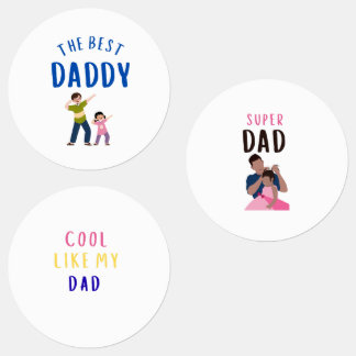Schattige Vaderdag- en papa-ontwerpen collecties Labels