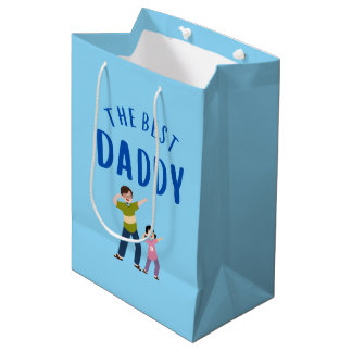 Schattige Vaderdag- en papa-ontwerpen collecties Medium Cadeauzakje
