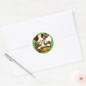 Schattige Vakantie Puppy Gift Label Stickers (Envelop)