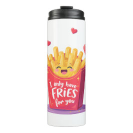 Schattige Valentijn Frites Woordgrap Thermosbeker
