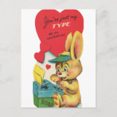 Schattige Valentijn konijntje Feestdagenkaart (Voorkant)