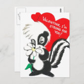 Schattige Valentijn Skunk Briefkaart (Voorkant / Achterkant)