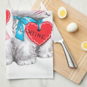 schattige  Valentijn Theedoek (Quarter Fold)