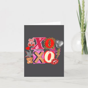 Schattige Valentijn Xoxo Grappige Valentijn Hartje Kaart