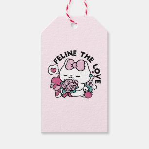 Schattige Valentijns Cat Design – Feline the Love Cadeaulabel