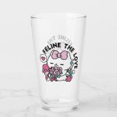 Schattige Valentijns Cat Design – Feline the Love Glas (Achterkant)