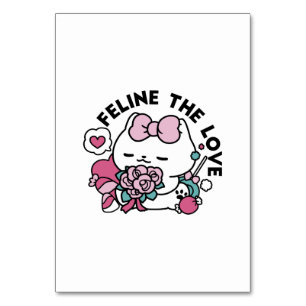 Schattige Valentijns Cat Design – Feline the Love Kaart