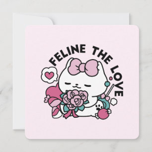 Schattige Valentijns Cat Design – Feline the Love Kaart
