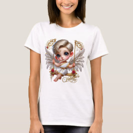 Schattige Valentijns Cupido Vrouwen T-shirts