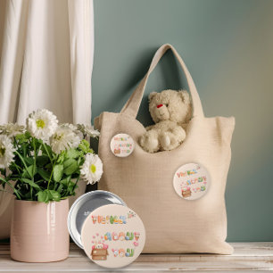 Schattige Valentijns Knop   Denk Aan Jou Ronde Button 7,6 Cm