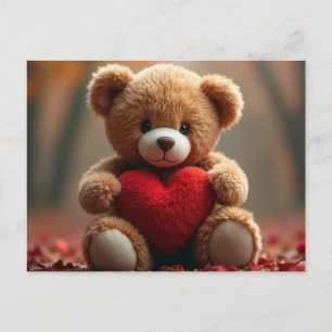 Schattige Valentijns Teddydbeer Feestdagenkaart