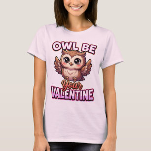Schattige Valentijns-uil – Uil wordt je Valentijn T-shirt