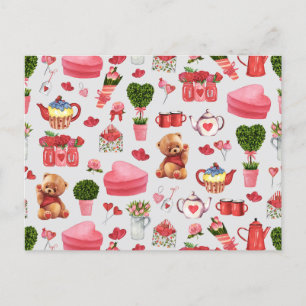 Schattige Valentijnsdag Canvas tas Briefkaart