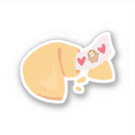 Schattige Valentijnsdag Fortune Cookie Luiaard Sticker