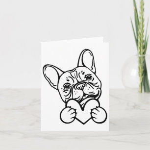 Schattige Valentijnsdag Franse Bulldog Liefhebber Kaart