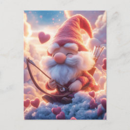 Schattige Valentijnsdag Gnome met pijl en boog Briefkaart