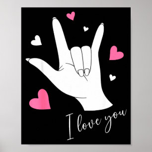 Schattige Valentijnsdag Hartjes Ik Hou Van Jou Han Poster