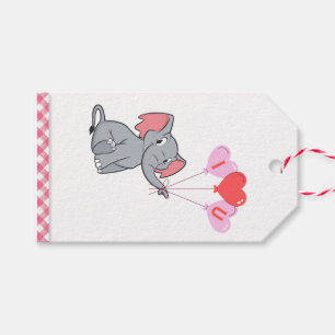 schattige Valentijnsdag Ik hou van je hart Cadeaulabel