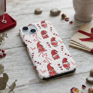 Schattige Valentijnsdag-liefdeskabouters iPhone 15 Hoesje