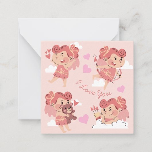 Schattige Valentijnsdag Notitiekaartje (Voorkant)