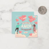 Schattige Valentijnsdag Notitiekaartje (Voorkant / Achterkant in situ)