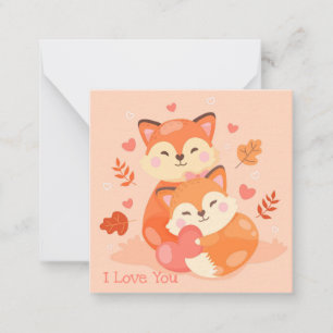 Schattige Valentijnsdag Notitiekaartje
