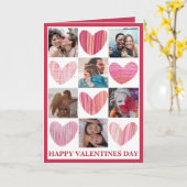 Schattige Valentijnsdag Roze Hart Kaart (Gele Bloem)